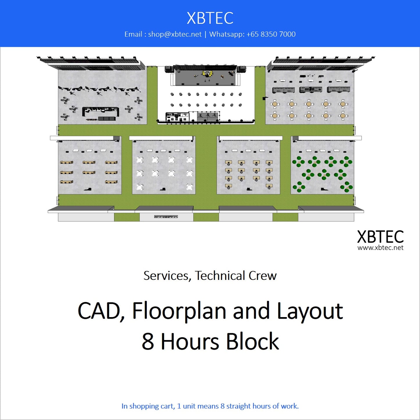 (Services, Technical Crew) CAD, Floorplan and Layout, 8 Hours Block