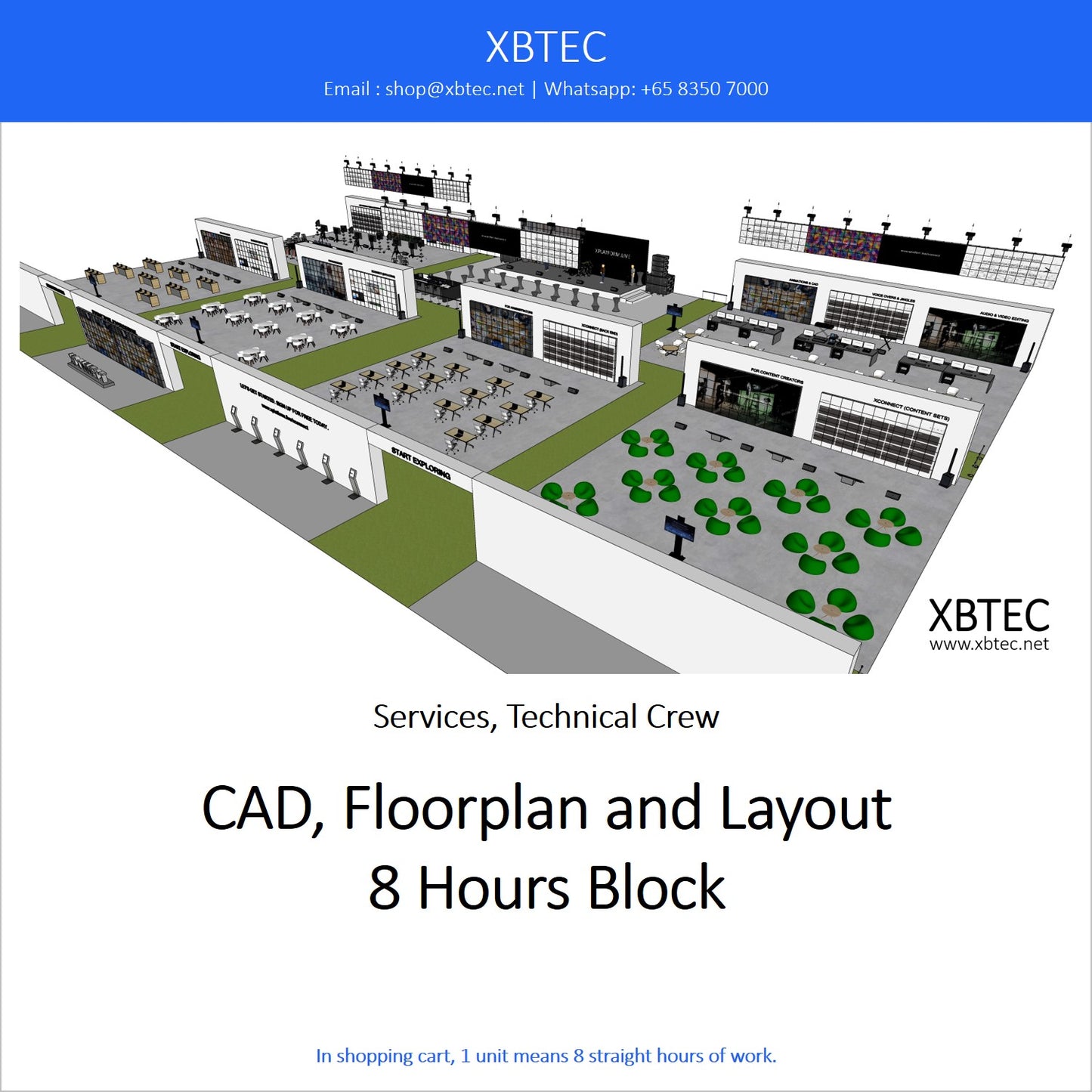 (Services, Technical Crew) CAD, Floorplan and Layout, 8 Hours Block