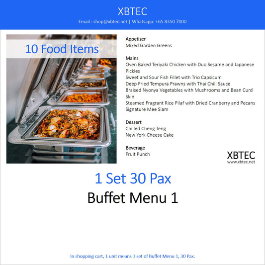 Meals, Buffet Menu 1, 30 Pax