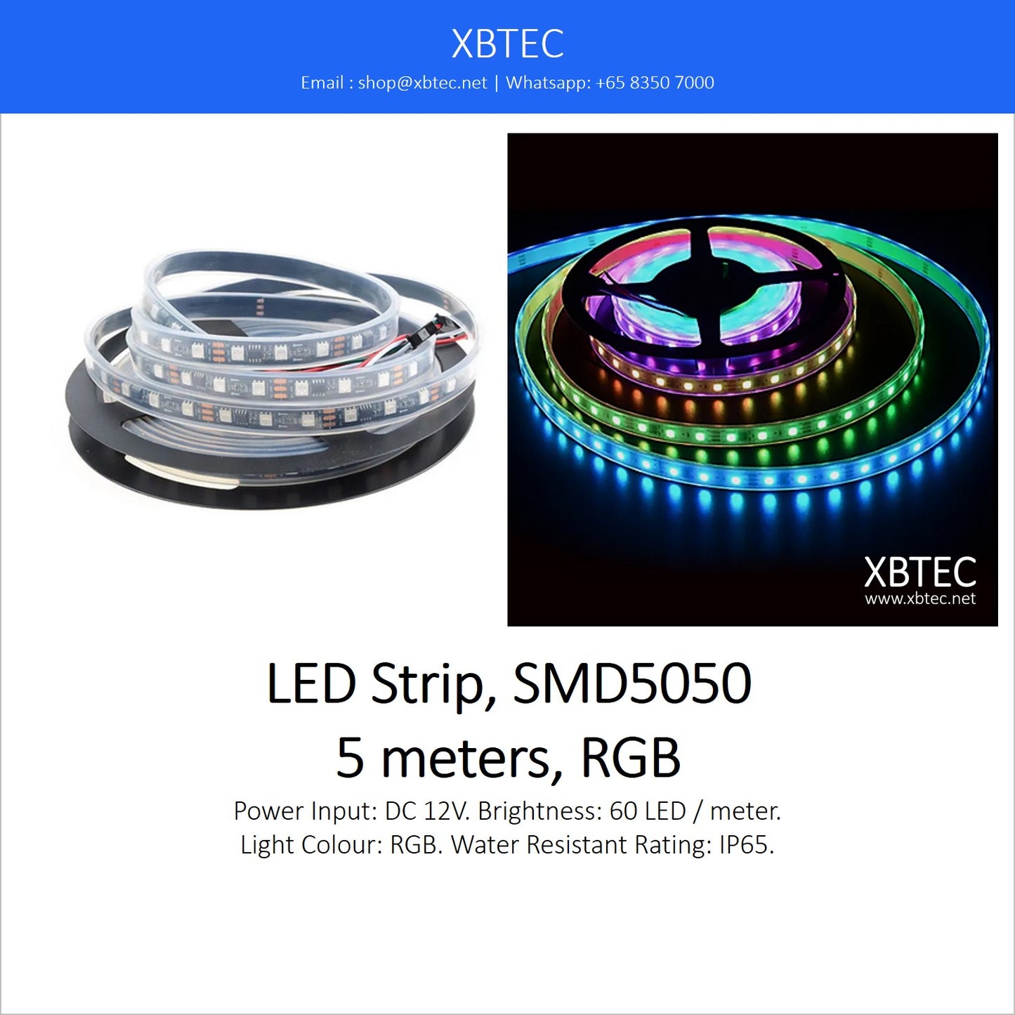 LED Strip, RGB, SMD5050, 5 meters