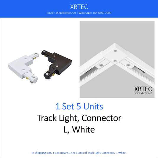 Track Light, Connector, L, White