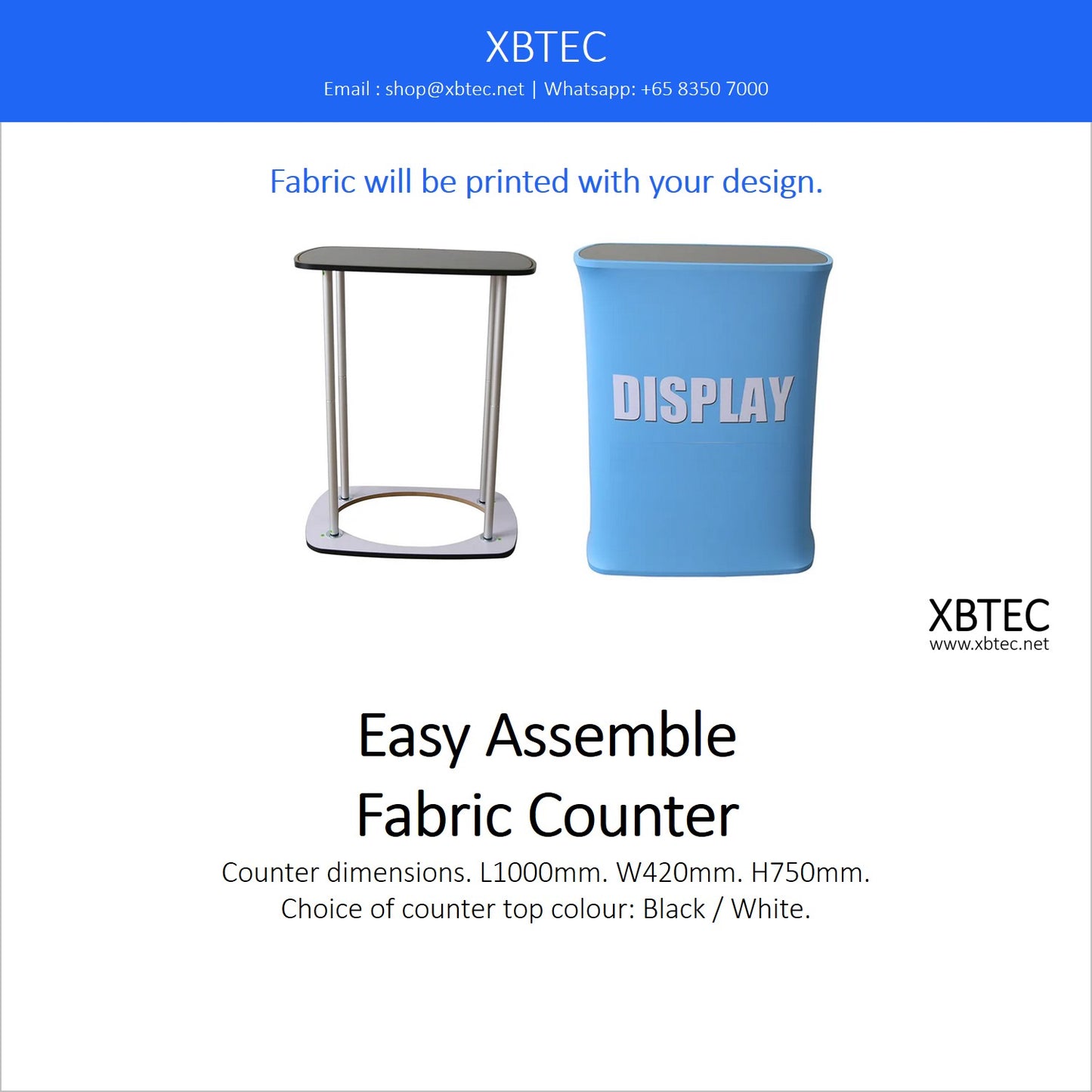 Easy Assemble Fabric Counter