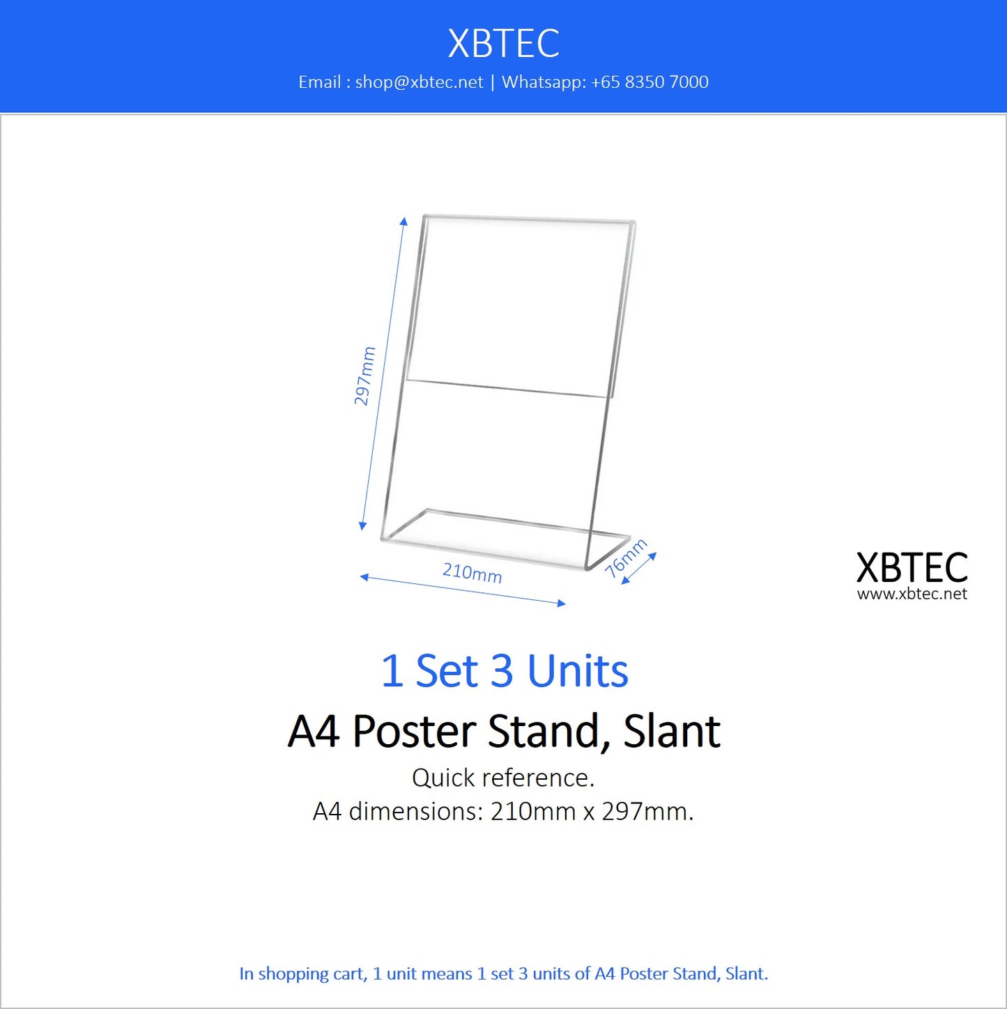 Stands, A4 Poster Stand