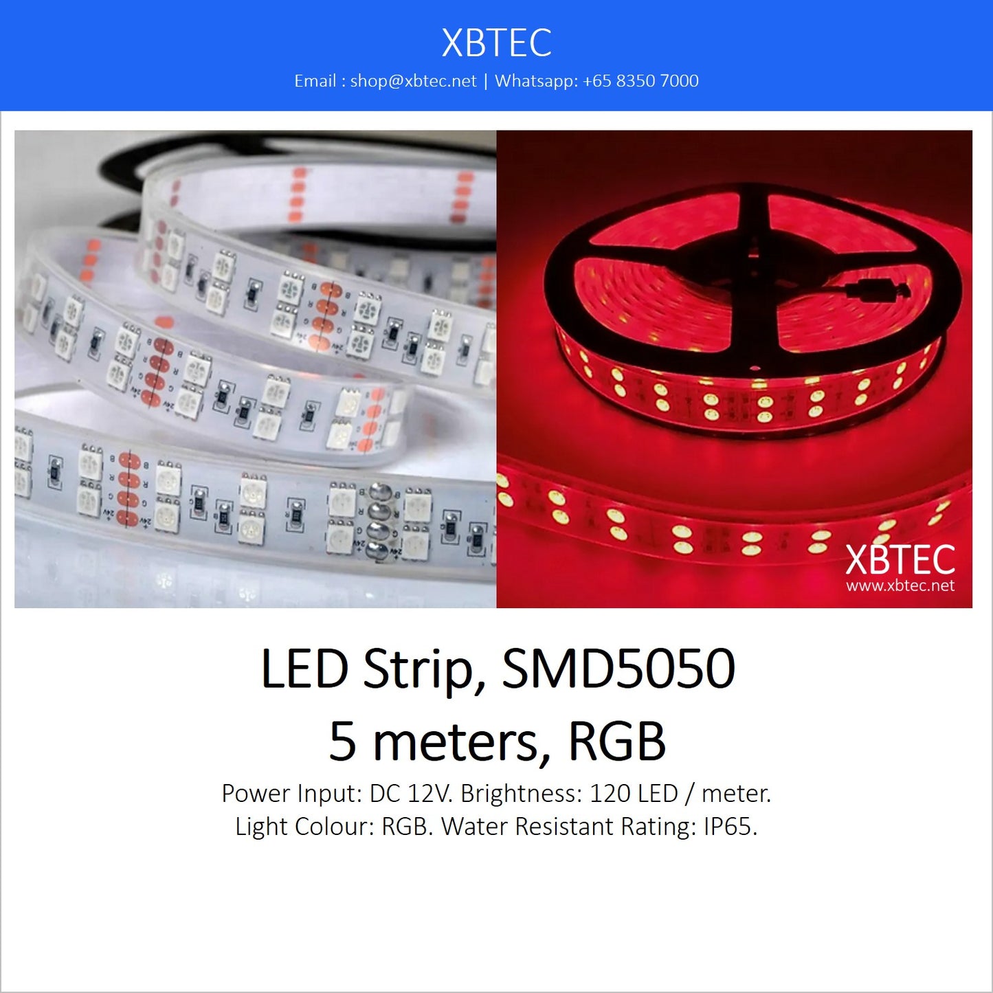 LED Strip, RGB, SMD5050, 5 meters