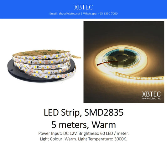 LED Strip, SMD2835, 5 meters, Warm