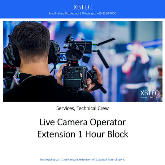 (Services, Technical Crew) Live Cam Operator, Extension 1 Hour Block