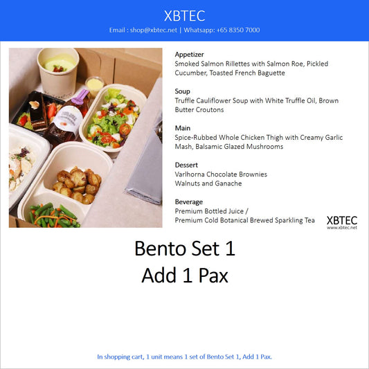 Meals, Bento Set 1, Add On 1 Pax