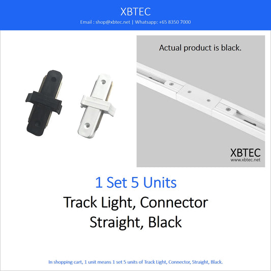 Track Light, Connector, Straight, Black