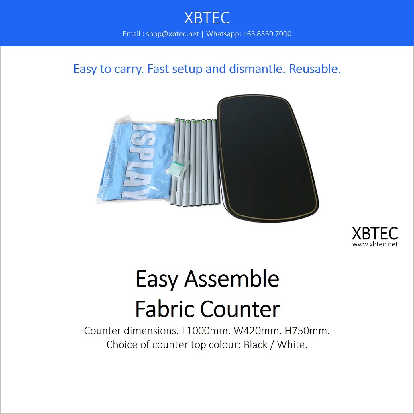 Easy Assemble Fabric Counter