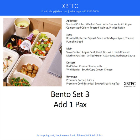 Meals, Bento Set 3, Add On 1 Pax