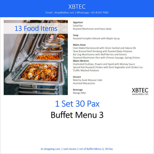 Meals, Buffet Menu 3, 30 Pax