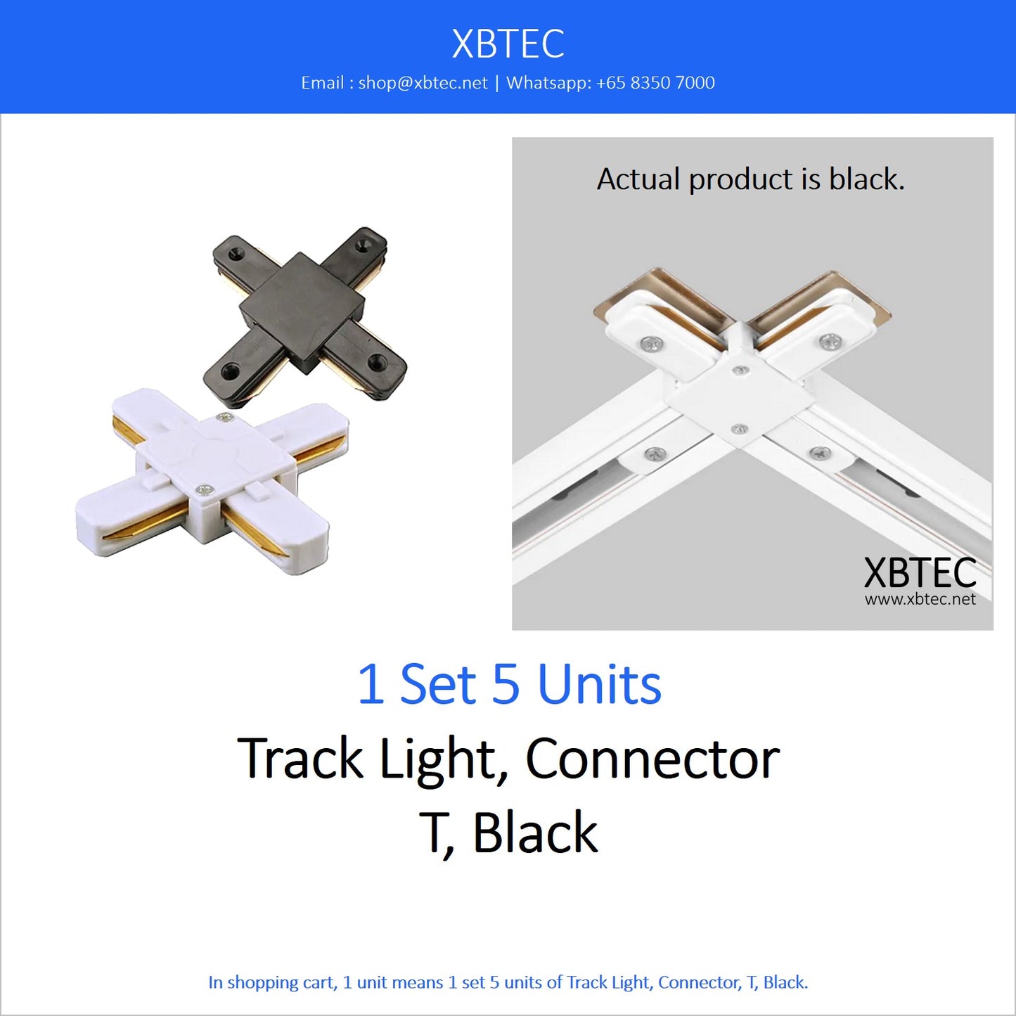 Track Light, Connector, T, Black