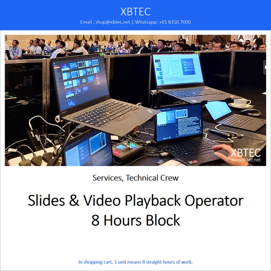 (Services, Technical Crew) Slides & Video Playback Operator, 8 Hours Block