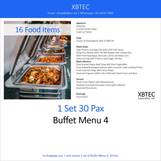 Meals, Buffet Menu 4, 30 Pax