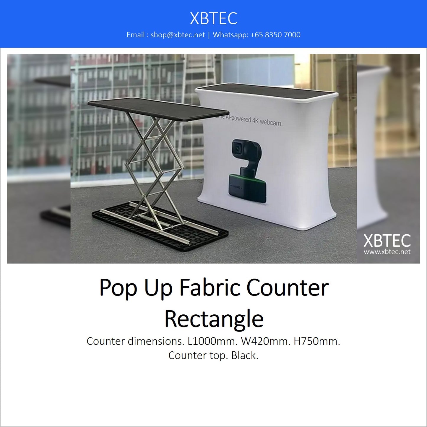 Easy Assemble Fabric Pop Up Counter