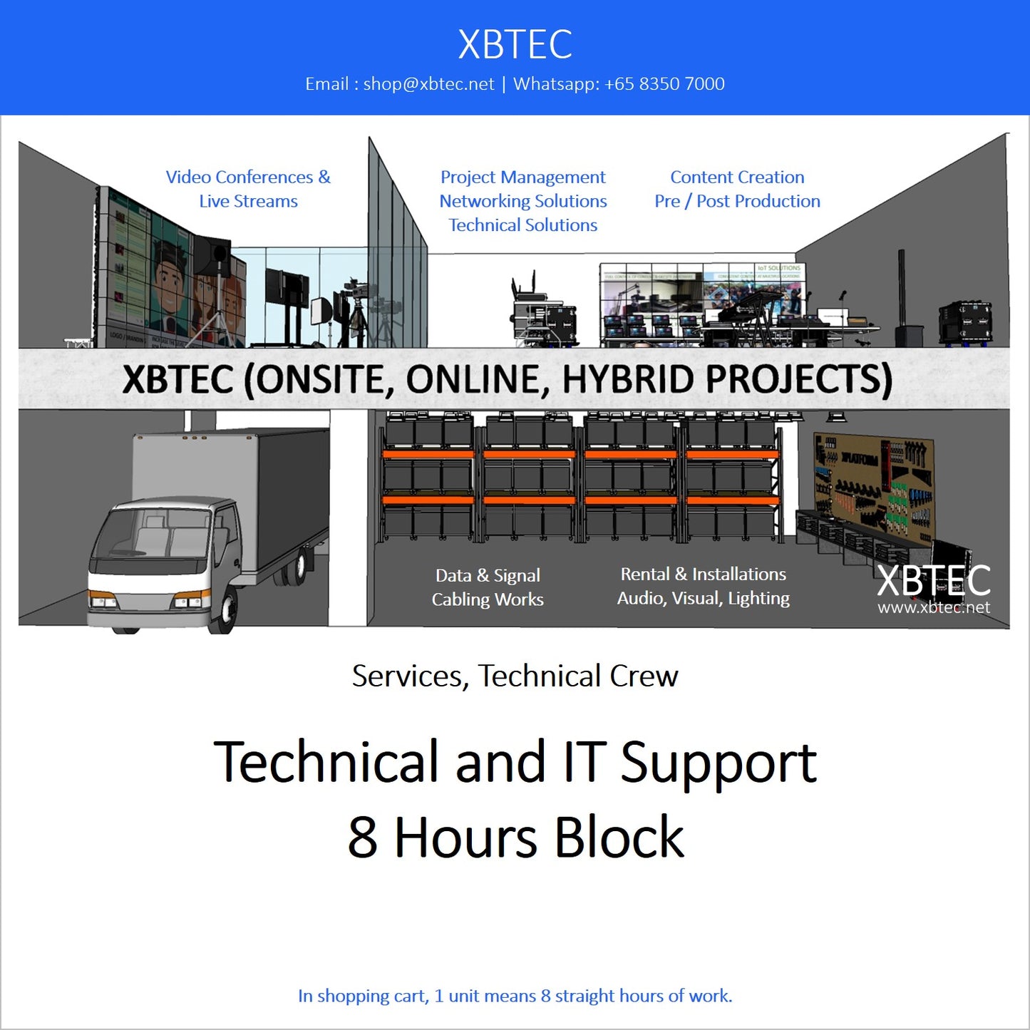 (Services, Technical Crew) Technical and IT Support, 8 Hours Block