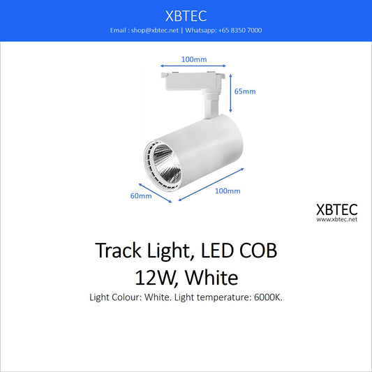 Track Light, LED COB, 12W, White