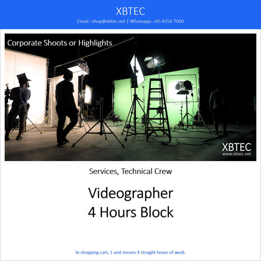 (Services, Technical Crew) Videographer, 4 Hours Block