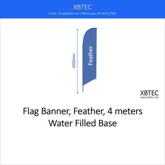 Branding Flag Banner, Feather, 4 meters, Water Filled Base