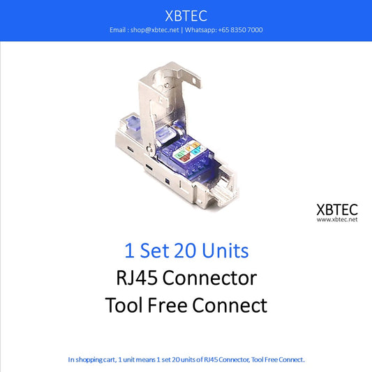 Connector, RJ45 Connector, Tool Free Connect