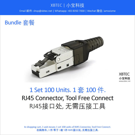 Connector, RJ45 Connector, Tool Free Connect. 连接处, 工具, RJ45接口处, 无需压接工具.